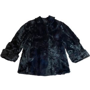 -Vintage genuine fur coat, bell sleeves